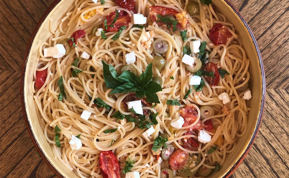 Mediterranean Feta Spaghetti Pasta – Mediterranean Twist