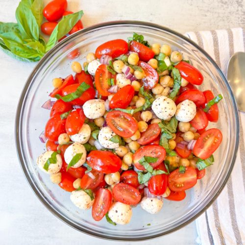 Mediterranean Tomato Salad with Raspberry Vinaigrette